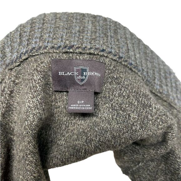Black Brown 1826  Lamb’s Wool Blend Men’s Zip Up Sweater Light BrownFall Winter - Picture 9 of 10